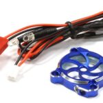 Billet Machined Cooling Fan Cover w/ LED Light for 25x25mm Fan Size