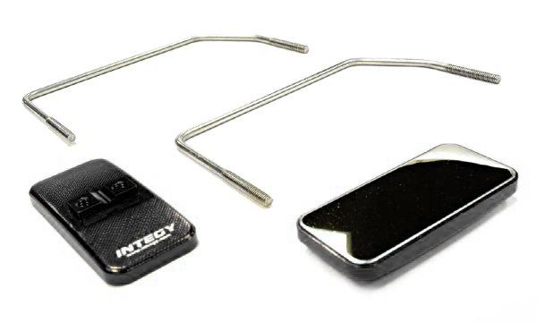 C25879BLACK Billet Machined Side Mirror Set for Custom 1/14 Semi-Tractor Truck - Image 1