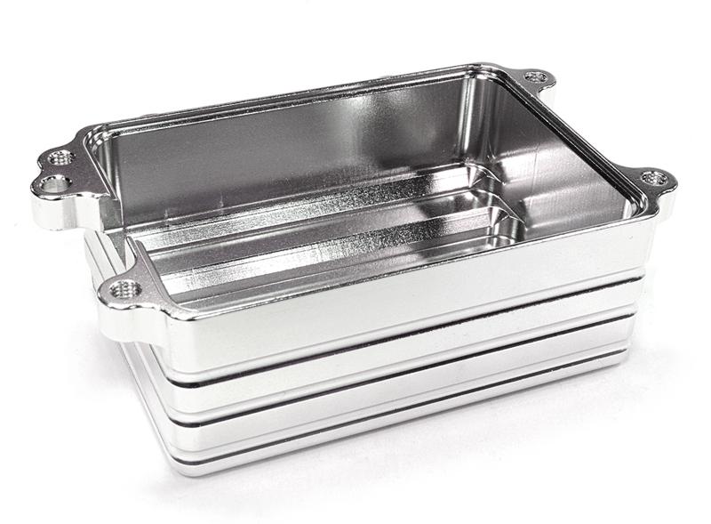 C25933SILVER Billet Machined Alloy Lower Receiver Box Type C25750 for SCX-10 Scale Crawler - Image 1