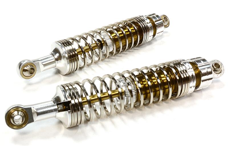 C25946SILVER Off-Road Shock for 1/10 Scale with 2 Stage Progressive Square Spring (L=100mm) - Image 1