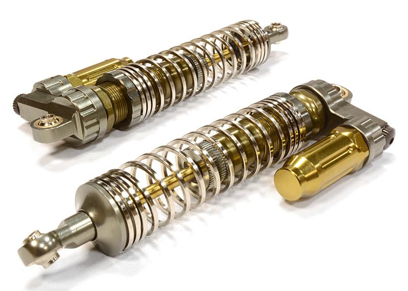 C25982GUN V2 Piggyback Off-Road Shock for 1/10 Scale w/ Progressive Square Spring(L=100mm) - Image 1