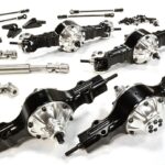 Billet Machined 8X8 4WS Type 813 Axle Set (4) for Custom 1/14 Heavy Truck