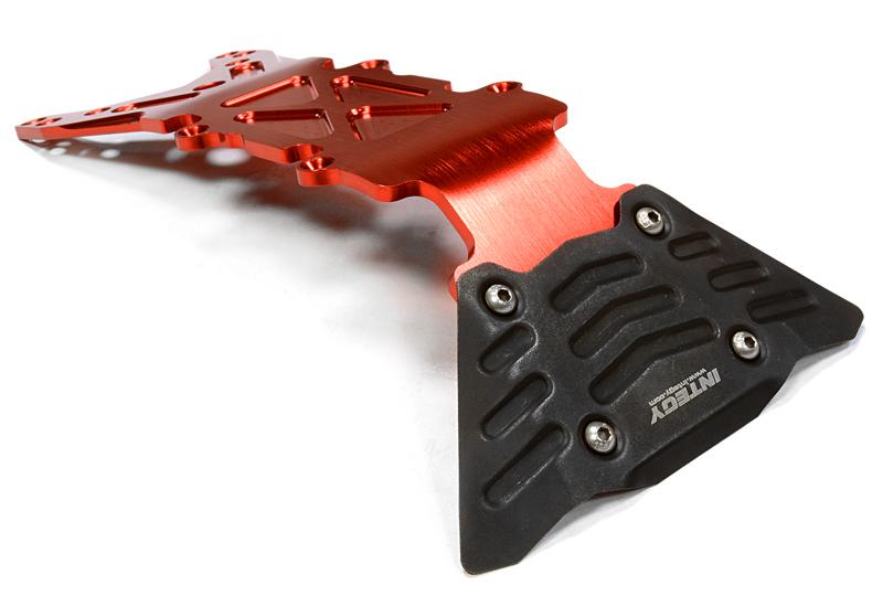 C26068RED Billet Machined Front Skid Plate for Traxxas 1/10 Scale E-Maxx Brushless - Image 1