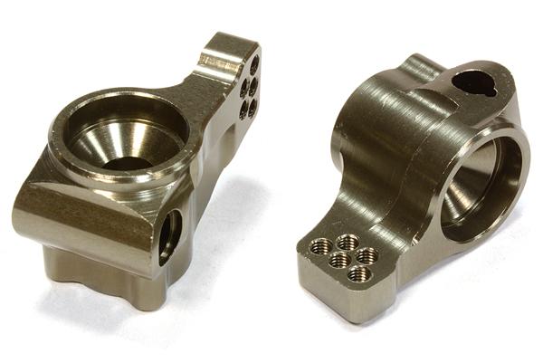 C26081GREY Billet Machined Rear Hub Carriers for Associated RC10B5 & B5M (ASC90003) - Image 1