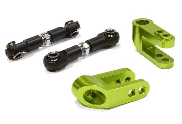 C26091GREEN Billet Machined Steering Servo Horn & Linkage Set for Traxxas 1/10 Scale Summit - Image 1