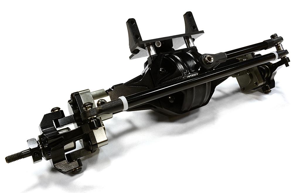 C26155BLACK Complete T5 Hi-Lift Gearbox Front Axle for SCX-10, Dingo, Honcho & Jeep - Image 1