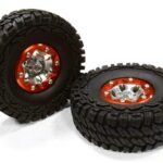 Billet Machined 6H Spoke ST 1.9 Wheel & Tire (2) for Scale Crawler (O.D.=113mm)