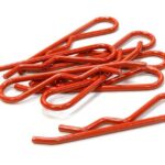 Color Bent-Up Body Clips (8) for 1/5 & 1/4 Size Vehicles(LxW=46x11mm)