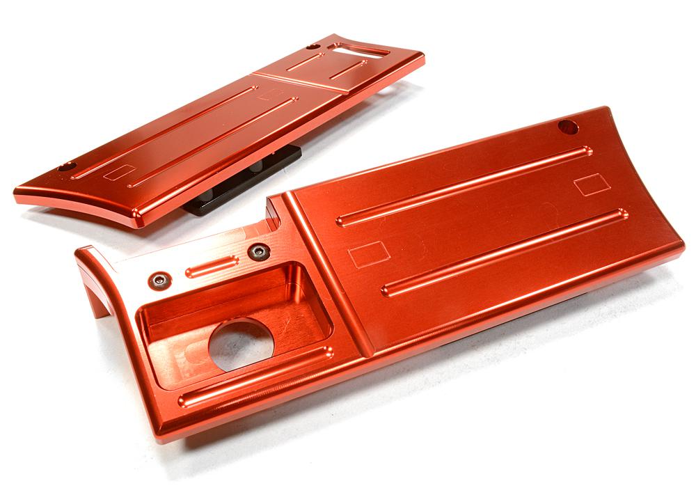 C26281RED Billet Machined Alloy Side Body Panel for Tamiya 1/14 Scale R620 - Image 1