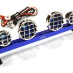 Billet Machined T6 Realistic Roof Top Blue Color Spot Light (4) w/ LED