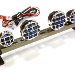 Billet Machined T6 Realistic Roof Top Blue Color Spot Light (4) w/ LED