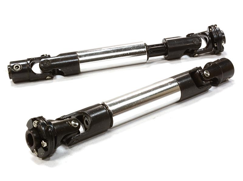 C26357SILVER Billet Machined Realistic Center Drive Shafts for SCX-10, Dingo, Honcho & Jeep - Image 1