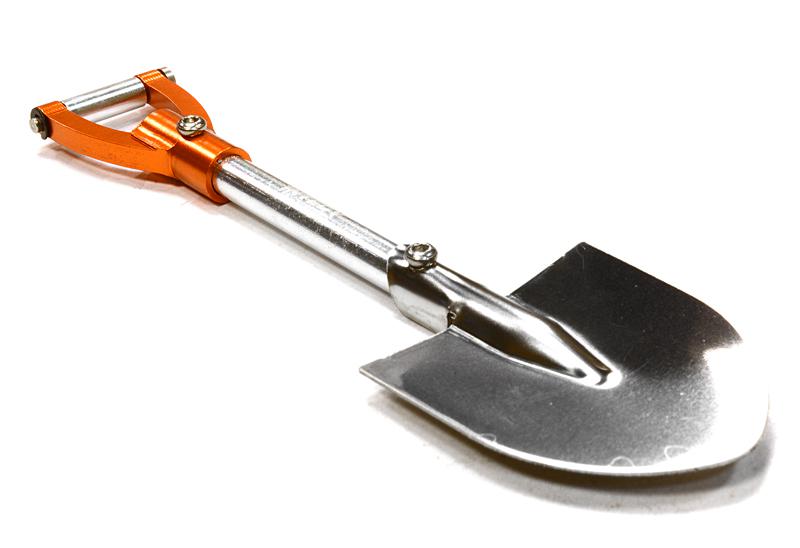 C26377ORANGE Realistic Scale Model Billet Machined D-Handle Utility Shovel 1/10 Size - Image 1