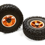 Billet Machined S5 Spoke 1.9 Wheel & Tire Set (2) for Scale Crawler (O.D.=113mm)