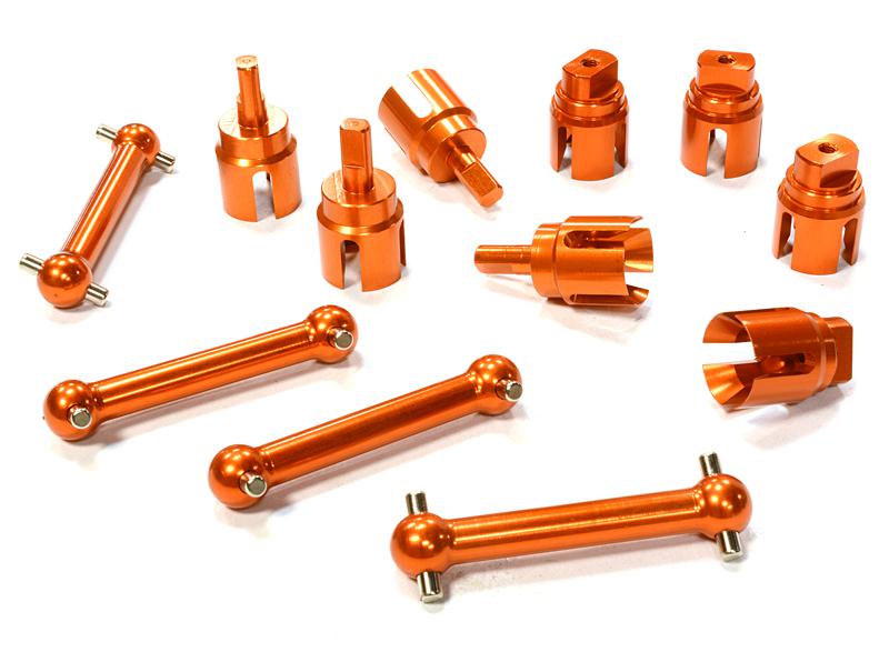 C26387ORANGE Billet Machined Alloy Dog Bone (4) for HPI 1/10 Scale E10 On-Road - Image 1