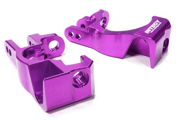 C26402PURPLE Billet Machined Caster Blocks for Traxxas 1/10 Slash 4X4 & Rustler 4X4 6832 - Image 1