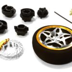 Dual 5 Spoke Steering Wheel Set for Most HPI, Futaba, Airtronics, Hitec & KO