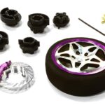 Dual 5 Spoke Steering Wheel Set for Most HPI, Futaba, Airtronics, Hitec & KO