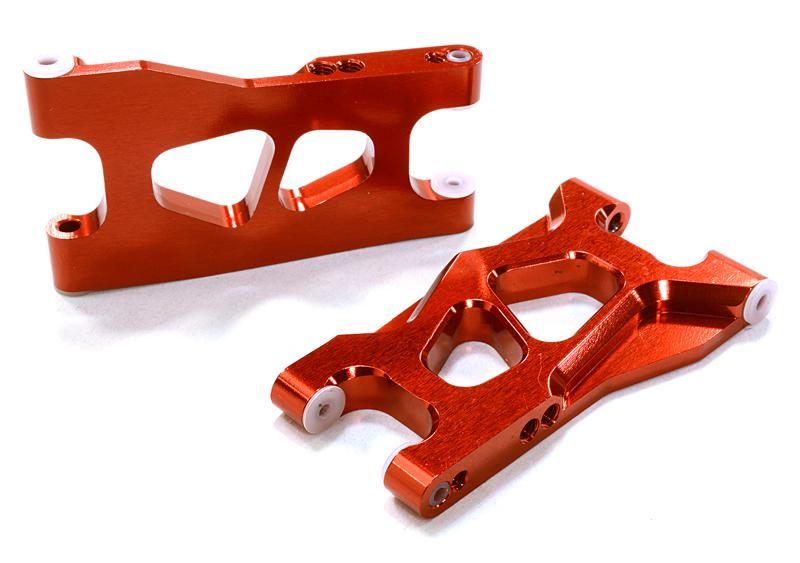C26513RED Billet Machined Lower Suspension Arms for TRX LaTrax Teton 1/18 Monster Truck - Image 1