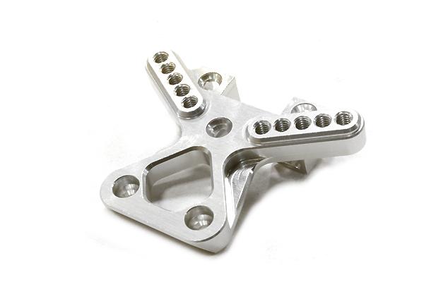C26514SILVER Billet Machined Front Shock Tower for Traxxas LaTrax Teton 1/18 Monster Truck - Image 1