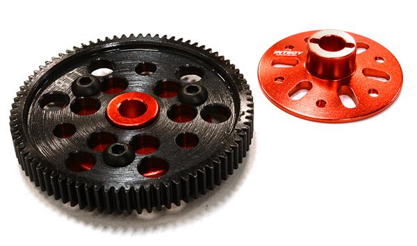 C26538RED Slipper Clutch Plates w/ Steel 81T Spur Gear for Axial SCX-10, AX10 & Wraith 2.2 - Image 1