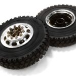 Machined Alloy T5 Front Wheel & XD Tire Set for Tamiya 1/14 Scale Tractor Trucks