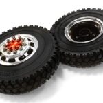 Machined Alloy T5 Front Wheel & XD Tire Set for Tamiya 1/14 Scale Tractor Trucks