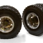 Machined Alloy T5 Rear Dually Wheel & XC Tire for Tamiya 1/14 Scale Trucks