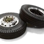 Machined Alloy T6 Front Wheel & XE Tire Set for Tamiya 1/14 Scale Tractor Trucks