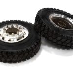 Machined Alloy T6 Front Wheel & XD Tire Set for Tamiya 1/14 Scale Tractor Trucks