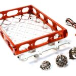 Realistic 1/10 Scale Alloy Luggage Tray 180x116x29mm with 4 LED Spot Light Set