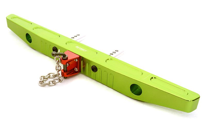 C26602GREEN Billet Machined Alloy Rear Bumper for SCX-10 Dingo & Honcho 43mm Mount - Image 1