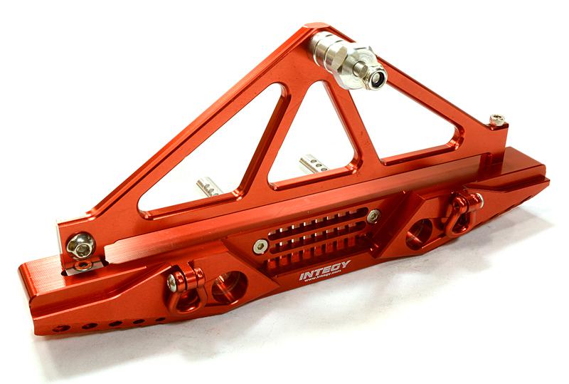 C26727RED Billet Machined Realistic Rear Bumper for Axial SCX-10 Crawler w/ 43mm Mount - Image 1