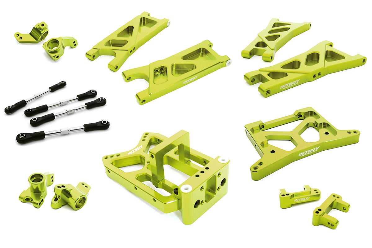 C26738GREEN Billet Machined Suspension Kit for HPI 1/10 Jumpshot MT, SC & ST - Image 1