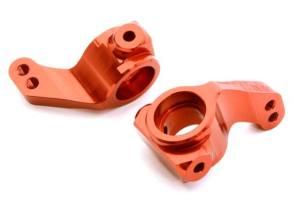 C26739RED Billet Machined Steering Knuckles for HPI 1/10 Jumpshot MT, SC & ST - Image 1
