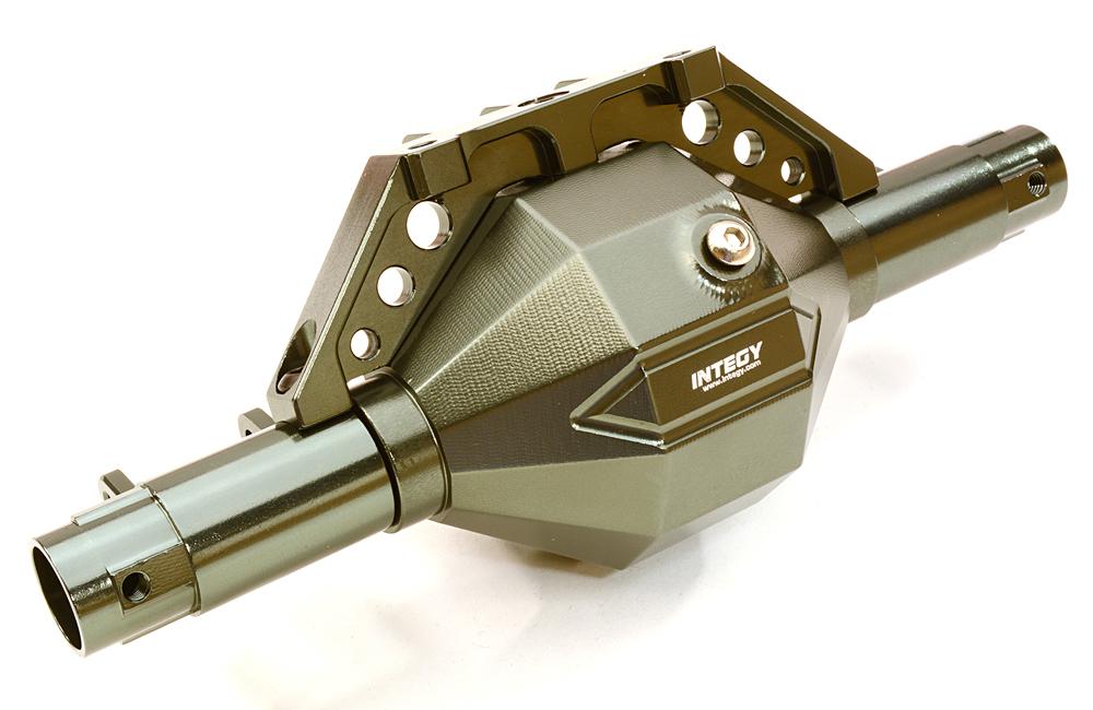 C26801GUN Billet Machined T8 Front Axle Housing Kit for Axial SCX-10, Dingo, Honcho & Jeep - Image 1