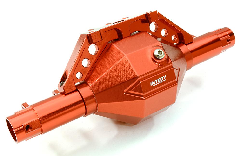 C26802RED Billet Machined T8 Rear Axle Housing Kit for Axial SCX-10, Dingo, Honcho & Jeep - Image 1