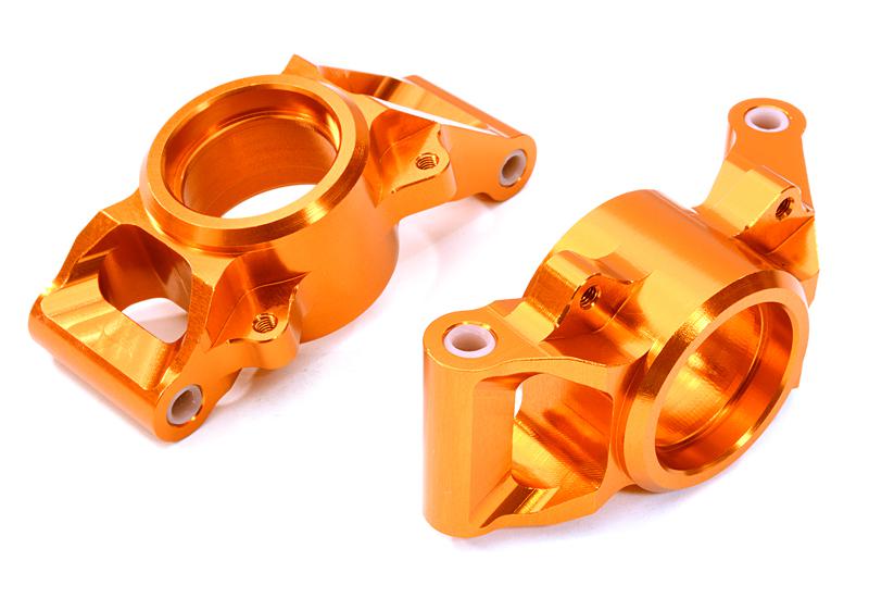 C26839ORANGE Machined Rear Hub Carriers for Traxxas X-Maxx 4X4 Req. 20x27x4mm Bearings 7752 - Image 1