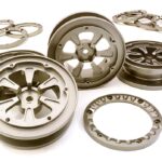 1.9 Size Billet Machined Alloy Wheel (4) w/Beadlock Rings for 1/10 Scale Crawler