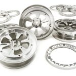 1.9 Size Billet Machined Alloy Wheel (4) w/Beadlock Rings for 1/10 Scale Crawler