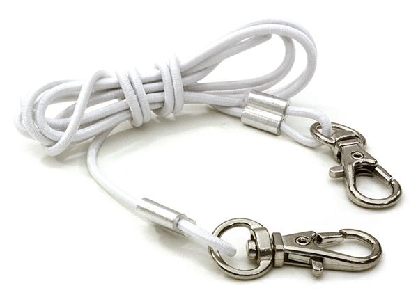 C26845WHITE 1/10 Model Scale Bungee Elastic Cord Luggage Rope w/ Hooks for Off-Road Crawler - Image 1