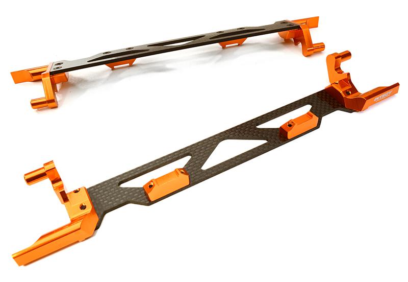 C26878ORANGE Machined Alloy & Composite Battery Hold-Down Plate for Traxxas X-Maxx 4X4 7719 - Image 1