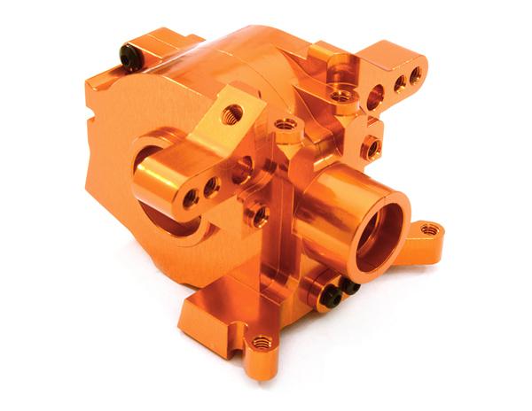 C26954ORANGE Billet Front Center Gearbox Bulkhead for Vaterra Twin Hammers 1.9 Rock Racer - Image 1