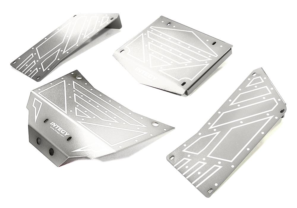 C27005SILVER Aluminum Alloy Body Panel Kit for Axial 1/10 RR10 Bomber 4WD - Image 1