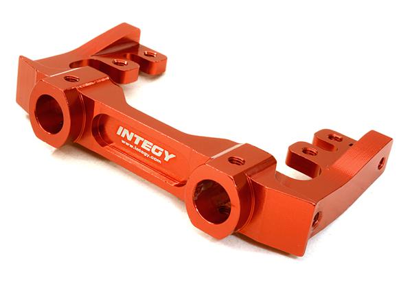 C27016RED CNC Machined 40mm Type Front Bumper & Steering Servo Mount for Axial SCX-10 - Image 1