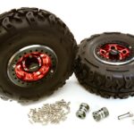 2.2x1.5-in. High Mass Wheel, Tires & 14mm Offset Hubs for 1/10 Crawler OD=128mm