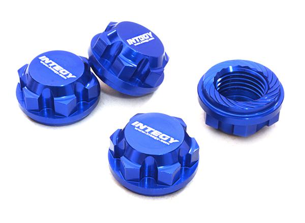 C27073BLUE Billet Machined 17mm Hex Wheel Nuts (4) for Traxxas X-Maxx 4X4 7758 - Image 1