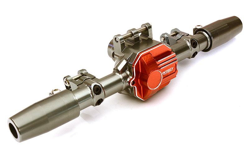 C27111GUN Billet Machined Rear Axle Housing Kit for 1/10 SCX10 II 90046 Scale Rock Crawler - Image 1