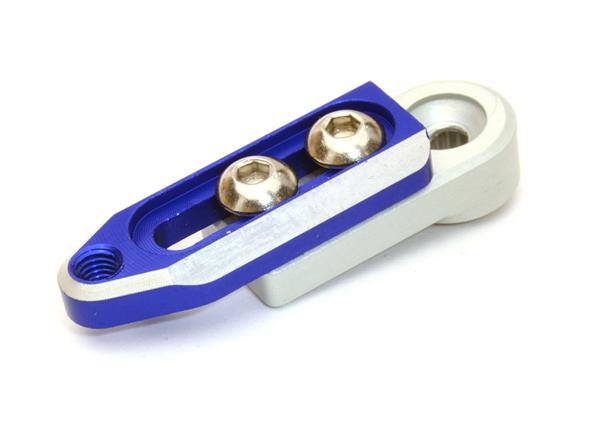 C27144BLUE Alloy Machined Adjustable length Servo Horn 24T for Hitec Servo (r=20-27mm) - Image 1