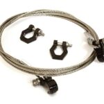 Realistic Steel Tow Cable & Tow Hooks w/ Bow Shackle for 1/10 Off-Road Crawler